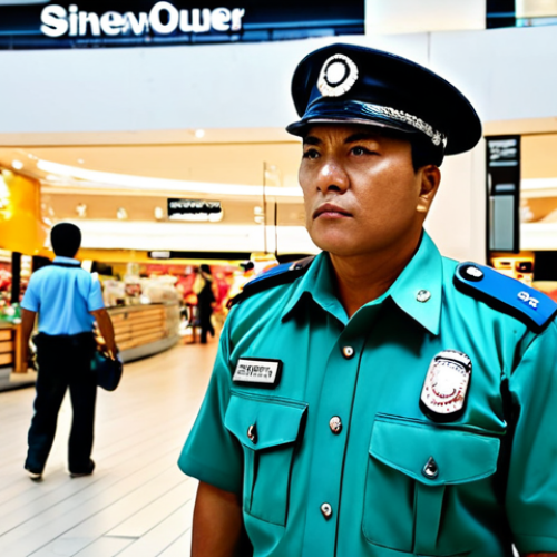 Home 6 **
"A confident and capable 경비지도사 (security supervisor) in Brazil, fully clothed in a professional uniform, patrolling a modern shopping center. Background includes diverse shoppers and well-lit storefronts. The supervisor is attentively observing the surroundings. Safe for work, appropriate content, professional, perfect anatomy, correct proportions, well-formed hands, natural pose, high quality."
**