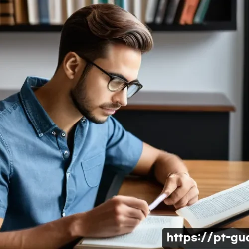 경비지도사 시험 중 필수 암기 사항 - **Prompt:** A focused young adult, either male or female, diligently studying a large book titled "L...